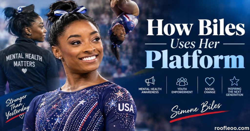 How Biles Uses Her Platform