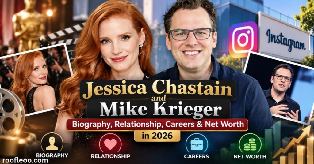 Jessica Chastain and Mike Krieger