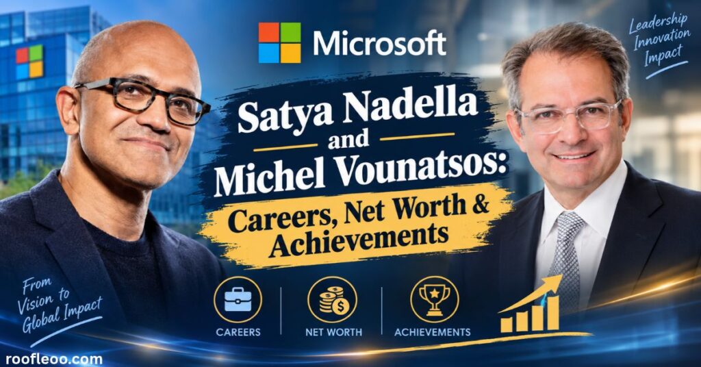Satya Nadella and Michel Vounatsos